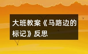 大班教案《馬路邊的標(biāo)記》反思