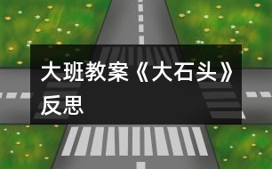 大班教案《大石頭》反思