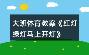 大班體育教案《紅燈、綠燈、馬上開燈》反思