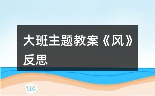 大班主題教案《風(fēng)》反思