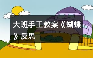 大班手工教案《蝴蝶》反思