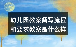 幼兒園教案備寫流程和要求教案是什么樣的？