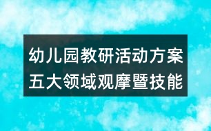 幼兒園教研活動(dòng)方案五大領(lǐng)域觀摩暨技能展示