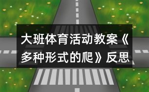 大班體育活動(dòng)教案《多種形式的爬》反思