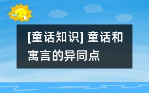 [童話知識] 童話和寓言的異同點